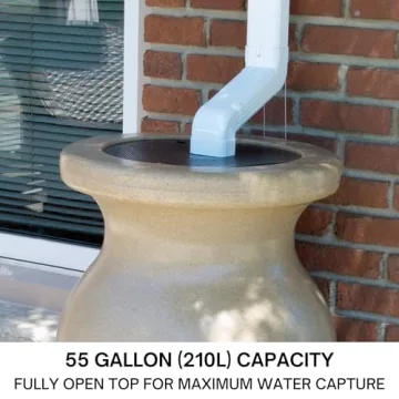 Koolatron 55 Gallon Stylish Sandstone Rain Barrel