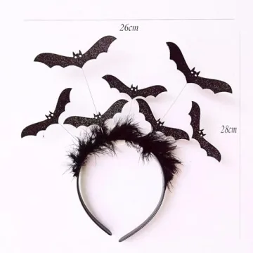 Halloween Bat Headbands Set for Cosplay & Parties