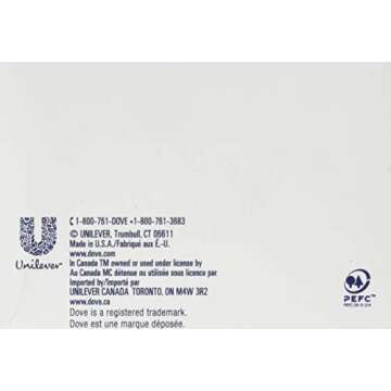 Dove Beauty Bar More Moisturizing than Bar Soap White Effectively Washes Away Bacteria, Nourishes Yo...