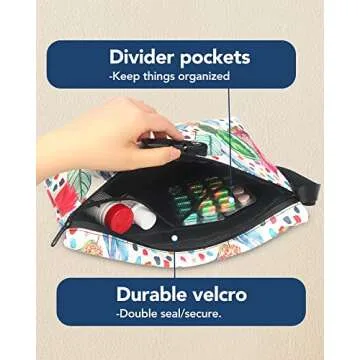 FIREDOG Printed Smell Proof Bags with Combination Lock, Carbon Lined Odor Proof Stash Bag Case Container for Travel Storage (10.8"x8.8")