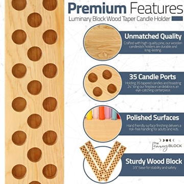 Stylish Wooden Taper Candle Holder for Special Occasions