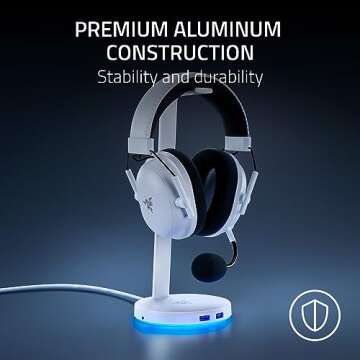 Razer Base Station V2 Chroma Headphone Headset Stand Holder: Chroma RGB Lighting - Taller Stand & An...