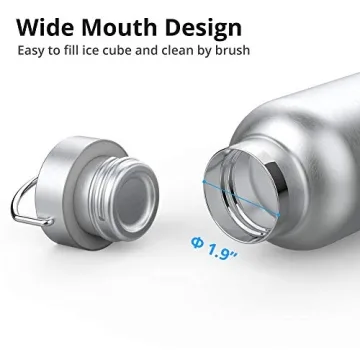 Triple Tree 34OZ Vacuum Insulated Stainless Steel Water Bottle, Double Wall Wide Mouth Lids Keeps beverage Hot or Cold Sweat Proof