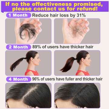 Rosemary Hair Growth Serum 2 Pack with Scalp Massager - Biotin, Argan Oil and Castor Oil for Thinnin...