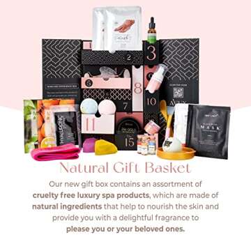 AVUX Beauty Care Bundle 31 pcs – Bath and Body Set includes Jelly Mask, Jade roller, Gua Sha, Bath Bomb, bowl, towel, spatula and more – Spa set gift on birthday and wedding for girls and women