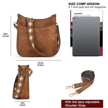 Caitina Women's Vegan Leather Crossbody Hobo Handbag