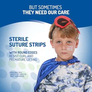 Eurosuture Skin Closure Strips - Hypoallergenic, 12 Strips