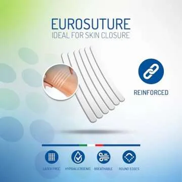 Eurosuture Skin Closure Strips - Hypoallergenic, 12 Strips
