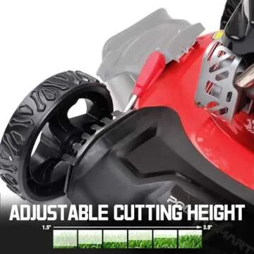 PowerSmart Self Propelled Gas Lawn Mower, 21-Inch 170cc OHV Engine RWD Single-Speed 3-in-1 with Bagging