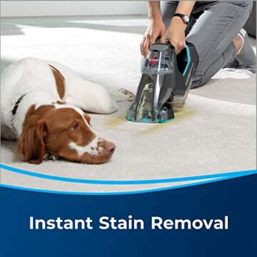 Bissell Pet Stain Eraser PowerBrush, 20-min runtime, DirtLifter PowerBrush, Stationary Pet Tool, Oxy Spot & Stain Formula Included, 2837