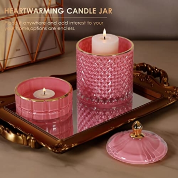 ALAMHI Elegant Glass Apothecary Candy Jar for Storage