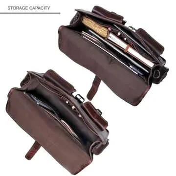 cuero Leather Briefcase Work Bag for Men Women Dark Brown Crossbody Genuine Leather Satchel Office Bag for Men Women 18 Inch Computer Travel Messenger Laptop Shoulder Bag Cureo