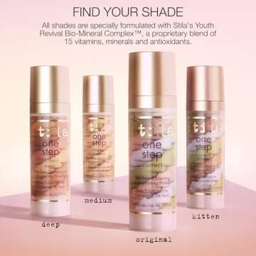 stila One Step, Color Corrector & Brightening Primer Facial Serum to Even Skin Tone, Moisturize & Hydrate, Oil-Free Makeup 1 Fl. Oz.