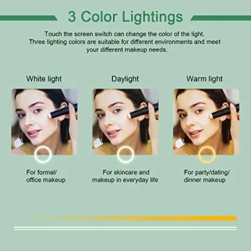 Deweisn 72 LED Folding Travel Makeup Mirror USB Rechargeable