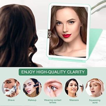 Deweisn 72 LED Folding Travel Makeup Mirror USB Rechargeable