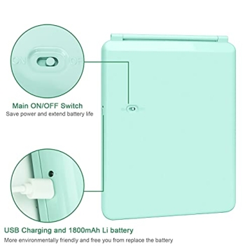 Deweisn 72 LED Folding Travel Makeup Mirror USB Rechargeable