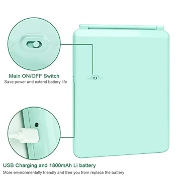 Deweisn 72 LED Folding Travel Makeup Mirror USB Rechargeable