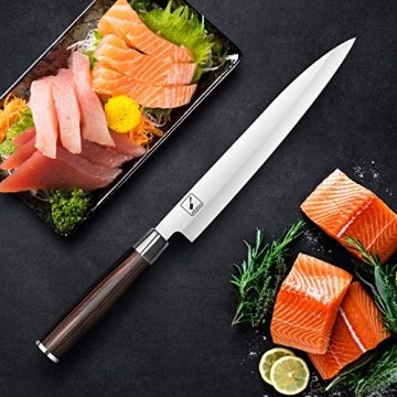 Imarku 10-Inch Sashimi Sushi Knife with Pakkawood Handle