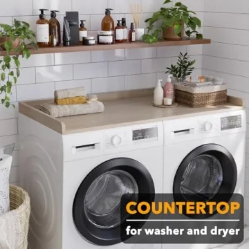 SpaceAid Washer Dryer Oak Countertop for Laundry Organization