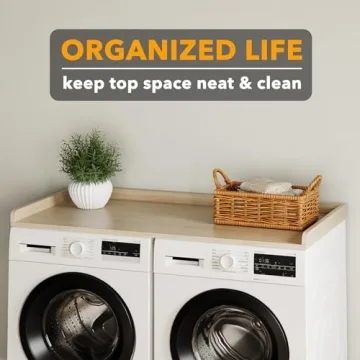 SpaceAid Washer Dryer Oak Countertop for Laundry Organization