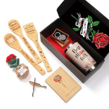 Mothers Day Gifts for Mom from Son Daughter Kids, Cooking Mother Gift Basket, Kitchen Gifts for Mom ...