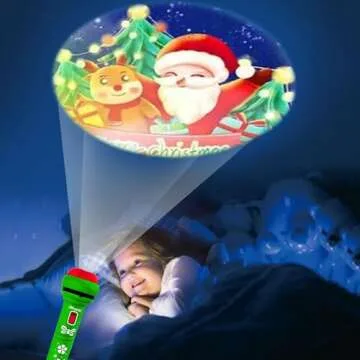Christmas Projector Torch for Kids – 24 Patterns & Educational Fun
