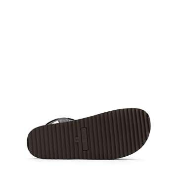 DREAM PAIRS Women's Open Toe Flat Sandals Cute One Band Comfort Arch Support Sandals,Size 8,BLACK,SDFS2311W