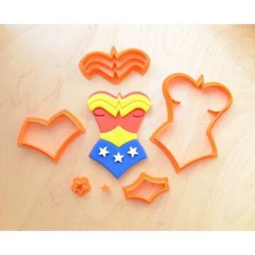 Superhero Girl's Suit Fondant Cutter Set for Baking Fun