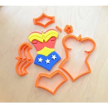 Superhero Girl's Suit Fondant Cutter Set for Baking Fun