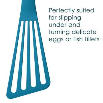 Rachael Ray Tools & Gadgets 2-Piece Nylon Turner Set, Marine Blue, 10" & 12" Spatula Set