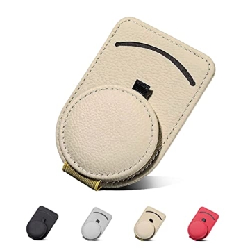 CIKOUCIN Leather Magnetic Sunglass Holder for Car Visor