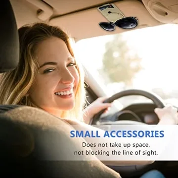 CIKOUCIN Leather Magnetic Sunglass Holder for Car Visor