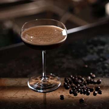 Luigi Bormioli Glass Talismano 10.25, Set of 4 Coupe Champagne/Sherbet Stem, 4 Count (Pack of 1), Clear