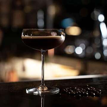 Luigi Bormioli Glass Talismano 10.25, Set of 4 Coupe Champagne/Sherbet Stem, 4 Count (Pack of 1), Clear