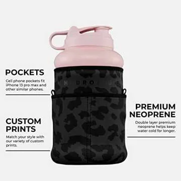 HydroJug Half Gallon Water Bottle 64oz - Refillable, Reusable Jug With Carry Handle - Leakproof Guarantee - Great For On-The-Go Hydration - Dishwasher Safe, BPA Free