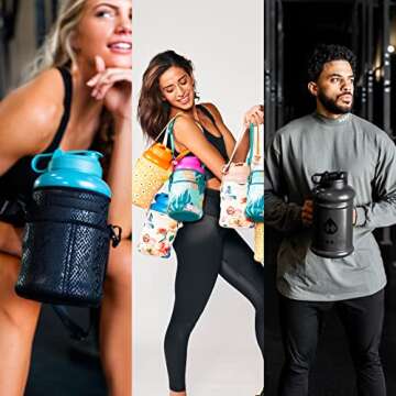 HydroJug Half Gallon Water Bottle 64oz - Refillable, Reusable Jug With Carry Handle - Leakproof Guarantee - Great For On-The-Go Hydration - Dishwasher Safe, BPA Free