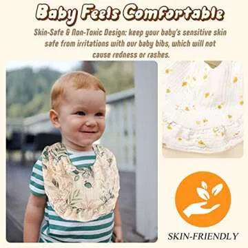 Stylish BALTERS Muslin Bibs for Baby Girls - Multi-color Set