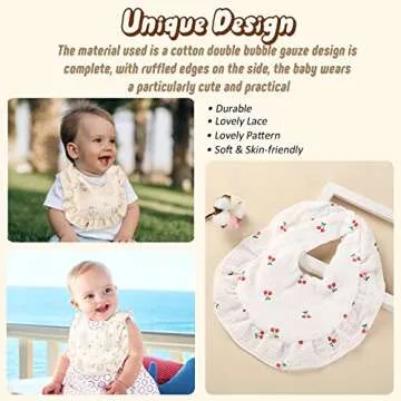 Stylish BALTERS Muslin Bibs for Baby Girls - Multi-color Set