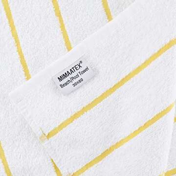 MIMAATEX Pool/Beach Towel Set - Lightweight/Quick Dry- 4 Pieces Pack - 30”x 60” inches- 100% Cotton
