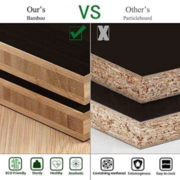 Bamboo Wall Blanket Ladder, 4-Tier Towel Racks, Blanket Holder with Anti-Slip Construction Home Decor, Decorative Blanket, Quilt, Towel, Scarf Ladder Shelves for Bathroom, Living Room, Bedroom, Black