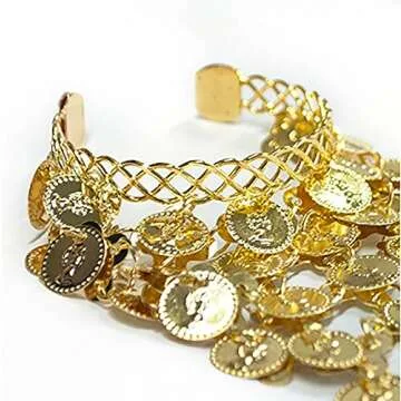 Seawhisper Fortune Teller Necklace Belly Dance Golden Coins Bracelets Gypsy Jewelry