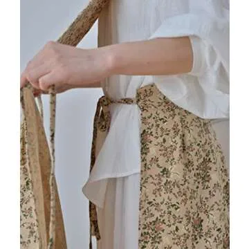 FADUOFA Cotton Cross Back Apron Perfect for Cooking