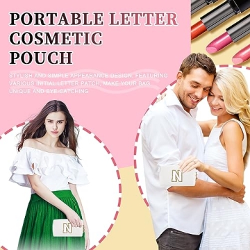 Custom Initial Patch Makeup Bag for Stylish Travel Accessories