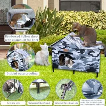Heated Cat House Extra Large and Weatherproof for Cats