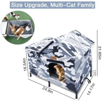 Heated Cat House Extra Large and Weatherproof for Cats