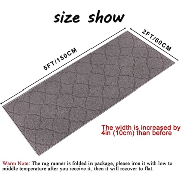 Cekene Runner Rug for Hallways - Non Slip & Washable