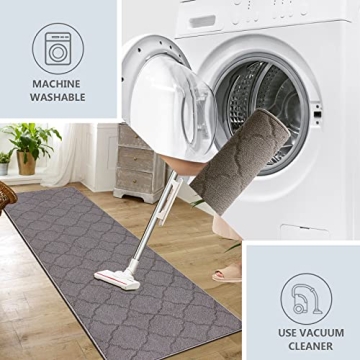 Cekene Runner Rug for Hallways - Non Slip & Washable