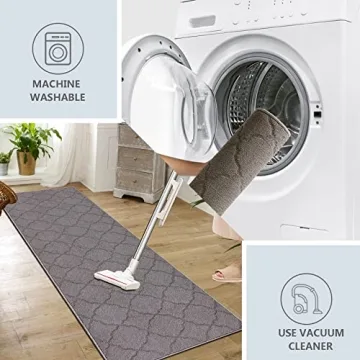 Cekene Runner Rug for Hallways - Non Slip & Washable