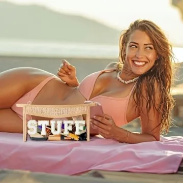 Belanttega Boho Patch Cosmetic Bag Waterproof Travel Makeup Purse