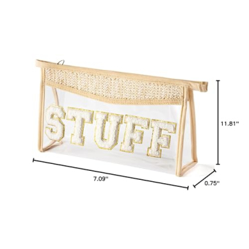 Belanttega Boho Patch Cosmetic Bag Waterproof Travel Makeup Purse